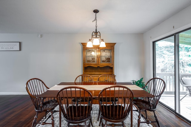 1107 Copperwood Dr, Hixson, TN 37343 - dining space featuring dark wood finished floors