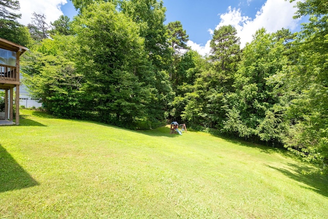 1107 Copperwood Dr, Hixson, TN 37343 - view of green lawn with a playground