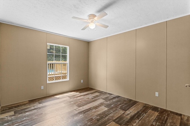 1483 Resaca Lafayette Rd NW, Resaca, GA 30735 - empty room with a ceiling fan, wood finished floors, and a textured ceiling