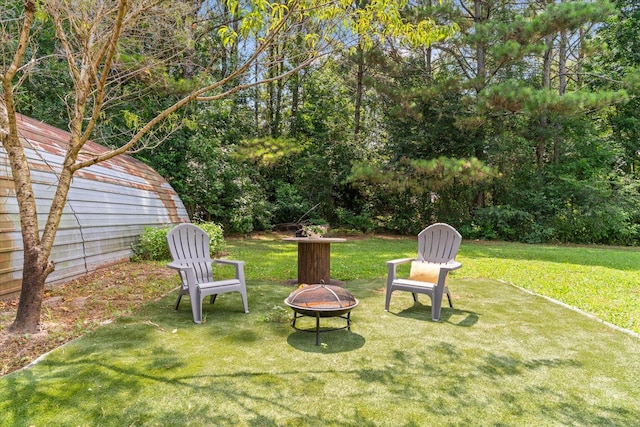 1483 Resaca Lafayette Rd NW, Resaca, GA 30735 - view of green lawn with a fire pit