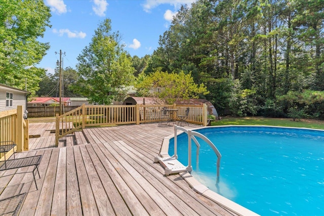 1483 Resaca Lafayette Rd NW, Resaca, GA 30735 - swimming pool featuring a deck and a fenced backyard