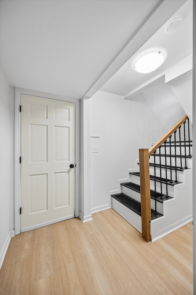 2427 Maplewood Dr, Chattanooga, TN 37421 - staircase featuring wood finished floors and baseboards