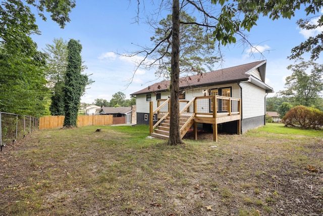 2427 Maplewood Dr, Chattanooga, TN 37421 - back of house featuring a deck and stairs