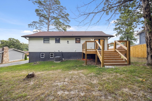 2427 Maplewood Dr, Chattanooga, TN 37421 - back of property featuring stairway and a deck