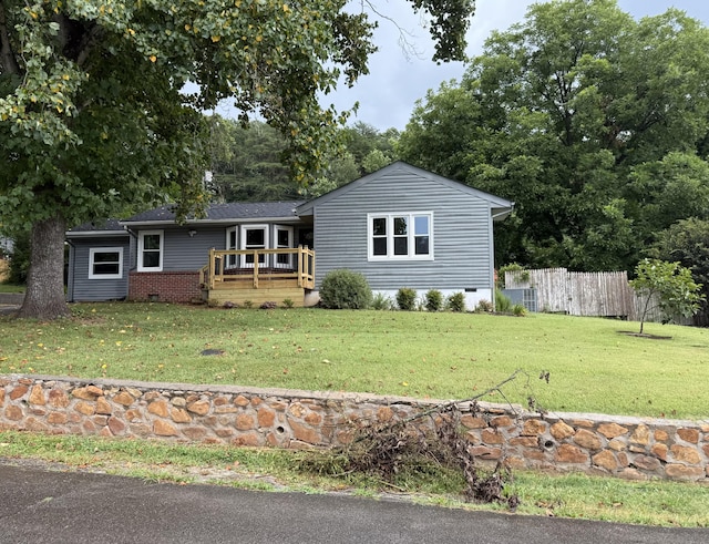 4806 Orchard View Dr, Chattanooga, TN 37415 - view of front facade with a deck and crawl space