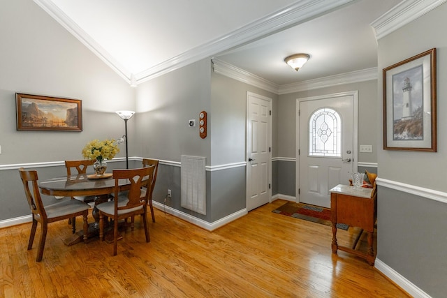 212 Cox Ln, Soddy Daisy, TN 37379 - foyer featuring ornamental molding and light wood-style flooring