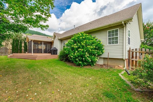 212 Cox Ln, Soddy Daisy, TN 37379 - rear view of property featuring a sunroom