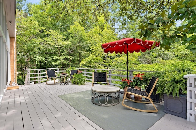 2554 Crestwood Dr, Chattanooga, TN 37415 - wooden terrace featuring outdoor dining area