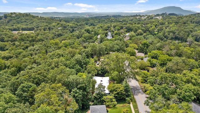 2554 Crestwood Dr, Chattanooga, TN 37415 - drone / aerial view of a heavily wooded area and a mountainous background