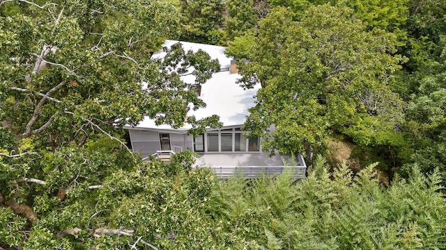 2554 Crestwood Dr, Chattanooga, TN 37415 - back of house with a sunroom