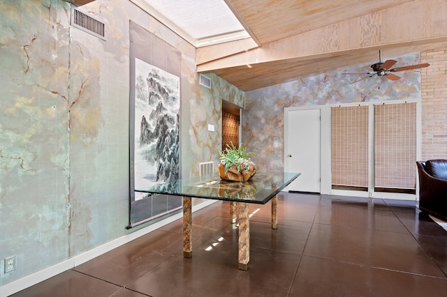 2554 Crestwood Dr, Chattanooga, TN 37415 - unfurnished dining area with ceiling fan and tile patterned floors