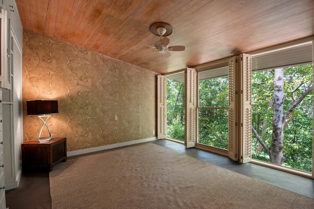 2554 Crestwood Dr, Chattanooga, TN 37415 - empty room featuring wooden ceiling and ceiling fan