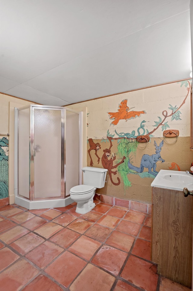 2554 Crestwood Dr, Chattanooga, TN 37415 - full bathroom featuring vanity and a stall shower