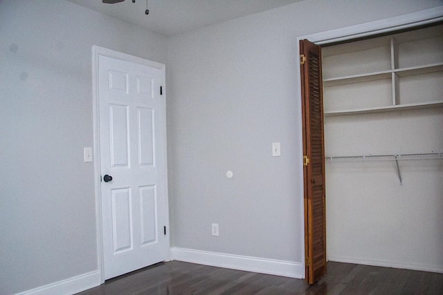 2730 Windthrush Dr, Chattanooga, TN 37421 - unfurnished bedroom featuring dark wood-type flooring and a closet