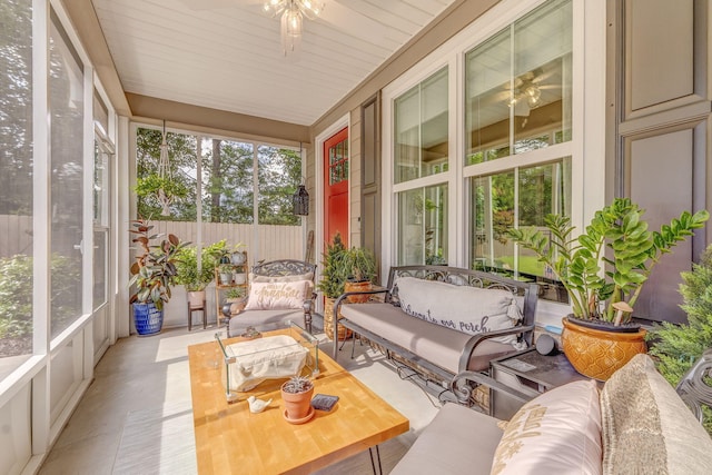 320 Kempton Ln Unit 2, Dalton, GA 30721 - sunroom / solarium featuring a ceiling fan and an outdoor hangout area