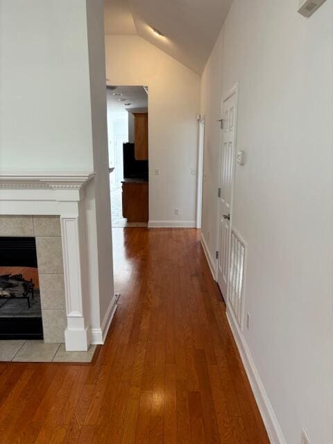 731 Callaway Ct, Chattanooga, TN 37421 - hallway with wood finished floors and lofted ceiling