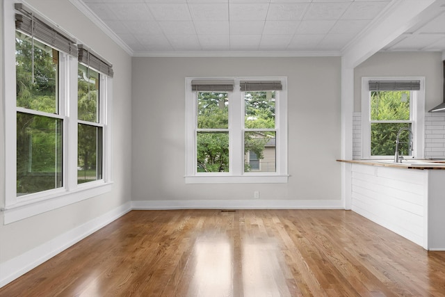 6863 Standifer Gap Rd, Chattanooga, TN 37421 - spare room featuring wood finished floors and crown molding