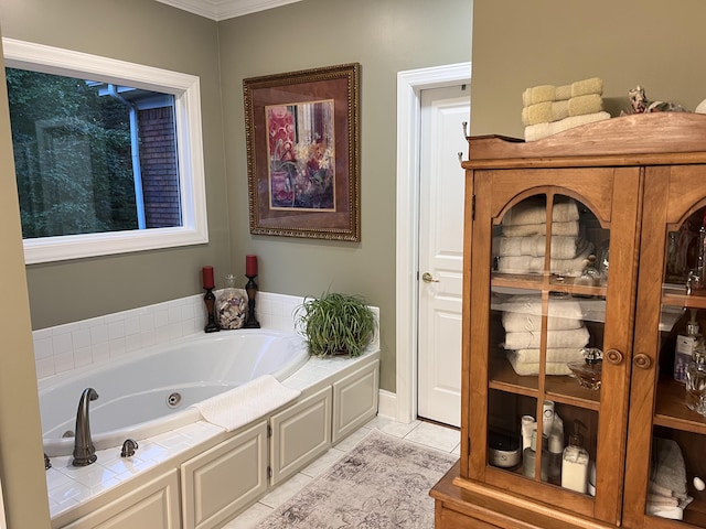 8712 Brow Lake Rd, Soddy Daisy, TN 37379 - full bathroom with tile patterned flooring and a whirlpool tub