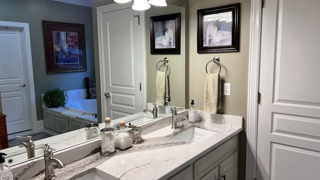 8712 Brow Lake Rd, Soddy Daisy, TN 37379 - bathroom with vanity and a garden tub