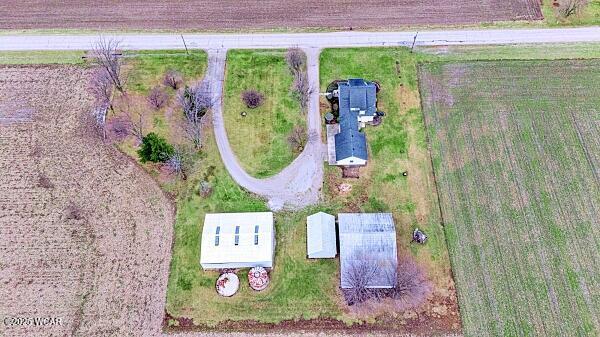 drone / aerial view featuring a rural view