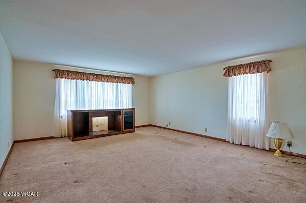 carpeted spare room with a healthy amount of sunlight