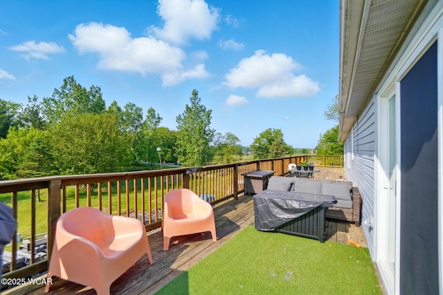 442 N Phillips Rd, Harrod, OH 45850 - wooden terrace with a lawn