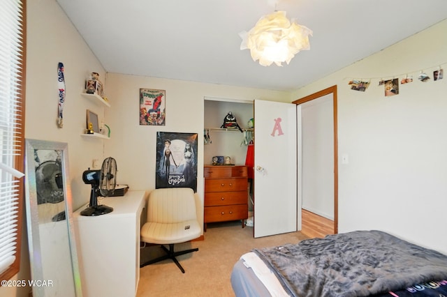 442 N Phillips Rd, Harrod, OH 45850 - bedroom with light carpet and a closet