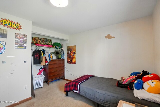 442 N Phillips Rd, Harrod, OH 45850 - bedroom with carpet flooring, baseboards, and a closet