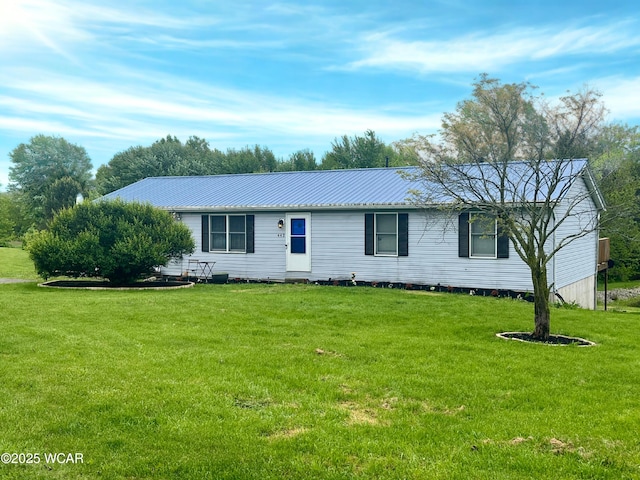 442 N Phillips Rd, Harrod, OH 45850 - view of front of home featuring a front lawn and metal roof