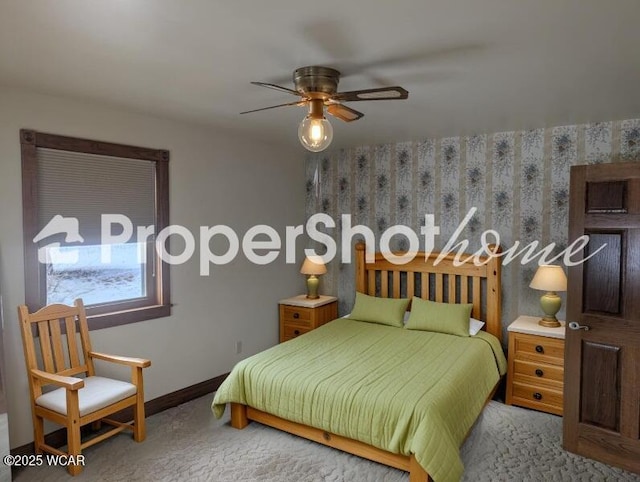 6915 Poling Rd, Lima, OH 45807 - bedroom featuring carpet floors, a ceiling fan, and baseboards