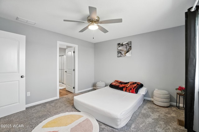 1119 Gatsby Blvd, Van Wert, OH 45891 - carpeted bedroom with ensuite bathroom and ceiling fan