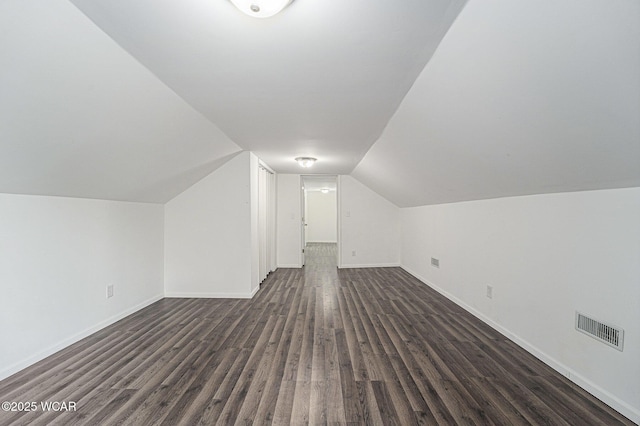 11820 County Road 17, West Unity, OH 43570 - additional living space featuring dark wood-style flooring and vaulted ceiling