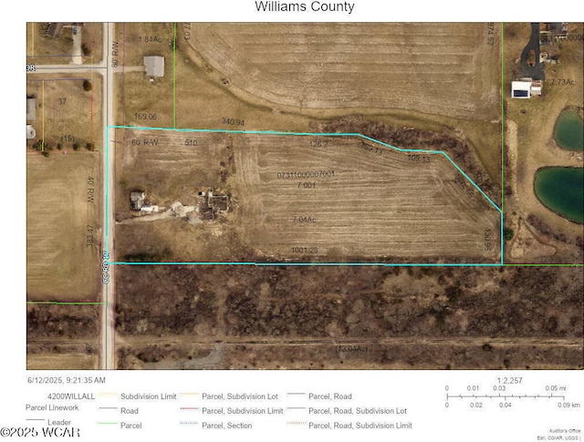 11820 County Road 17, West Unity, OH 43570 - aerial view of property's location