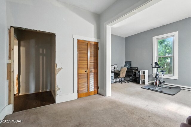 307 N Jefferson St, Van Wert, OH 45891 - carpeted bedroom featuring an office area and a closet