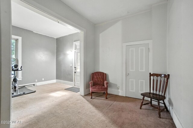 307 N Jefferson St, Van Wert, OH 45891 - sitting room with carpet flooring and a baseboard radiator