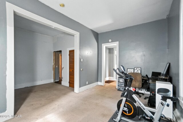 307 N Jefferson St, Van Wert, OH 45891 - workout room featuring carpet floors and baseboards
