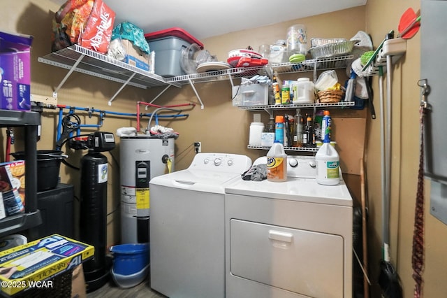5176 Norfolk St, Lima, OH 45806 - laundry area with washing machine and clothes dryer and water heater