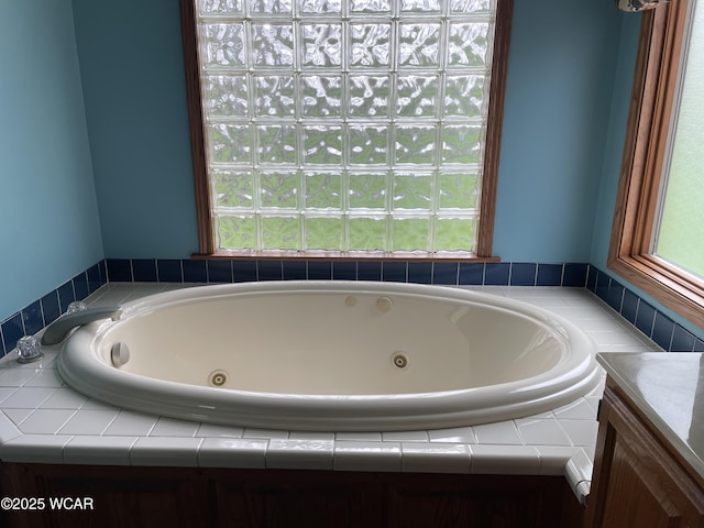 1421 Krendl Dr, Van Wert, OH 45891 - bathroom with a jetted tub, plenty of natural light, and vanity