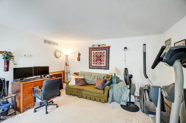 carpeted office with visible vents