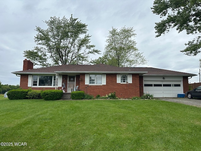 1115 Fett Ave, Lima, OH 45801 - single story home featuring a chimney, brick siding, driveway, and an attached garage