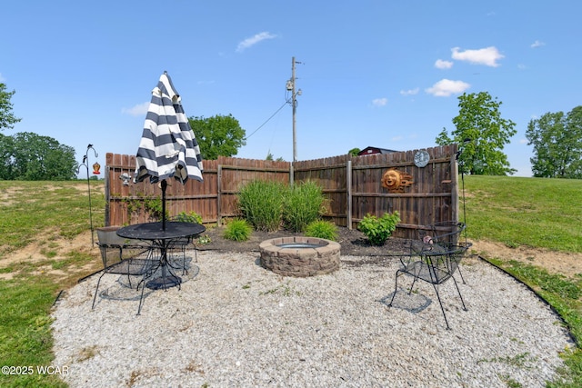 2855 State Route 67, Belle Center, OH 43310 - view of patio with an outdoor fire pit