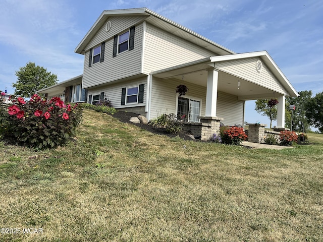 2855 State Route 67, Belle Center, OH 43310 - rear view of house with a lawn and a porch