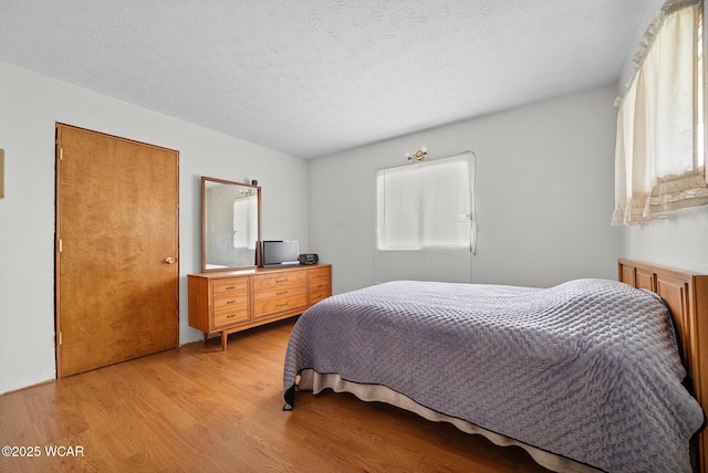 18509 State Highway 67, Upper Sandusky, OH 43351 - bedroom with light wood-style floors and a textured ceiling
