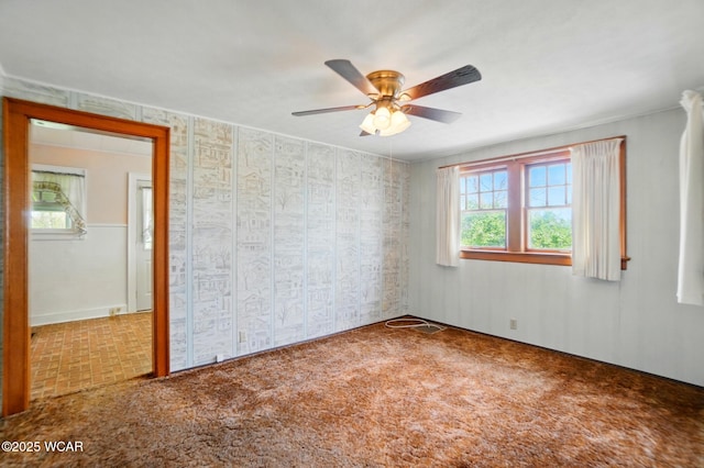 635 Close Ave, Lima, OH 45805 - empty room with ceiling fan and carpet