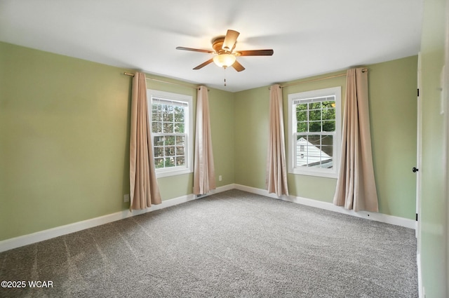 418 S Judkins Ave, Lima, OH 45805 - unfurnished room with a ceiling fan, healthy amount of natural light, and carpet flooring