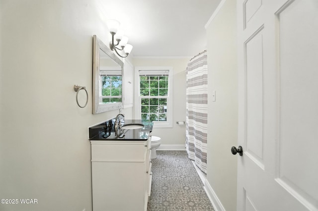 418 S Judkins Ave, Lima, OH 45805 - full bathroom featuring vanity and ornamental molding
