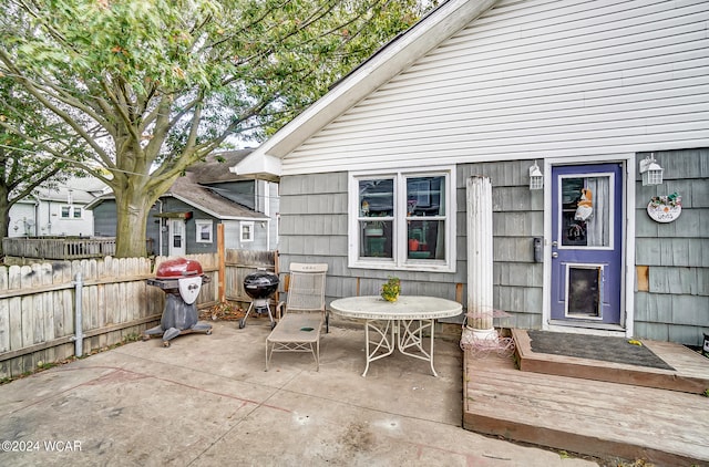 view of patio / terrace featuring grilling area