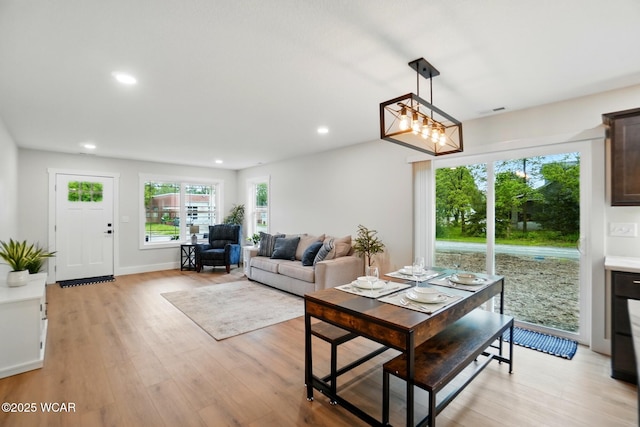 1501 W Spring St, Lima, OH 45805 - living room featuring light wood-style floors and recessed lighting