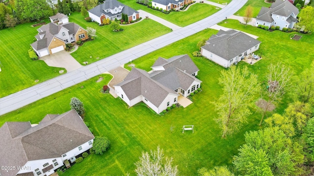 drone / aerial view with a residential view