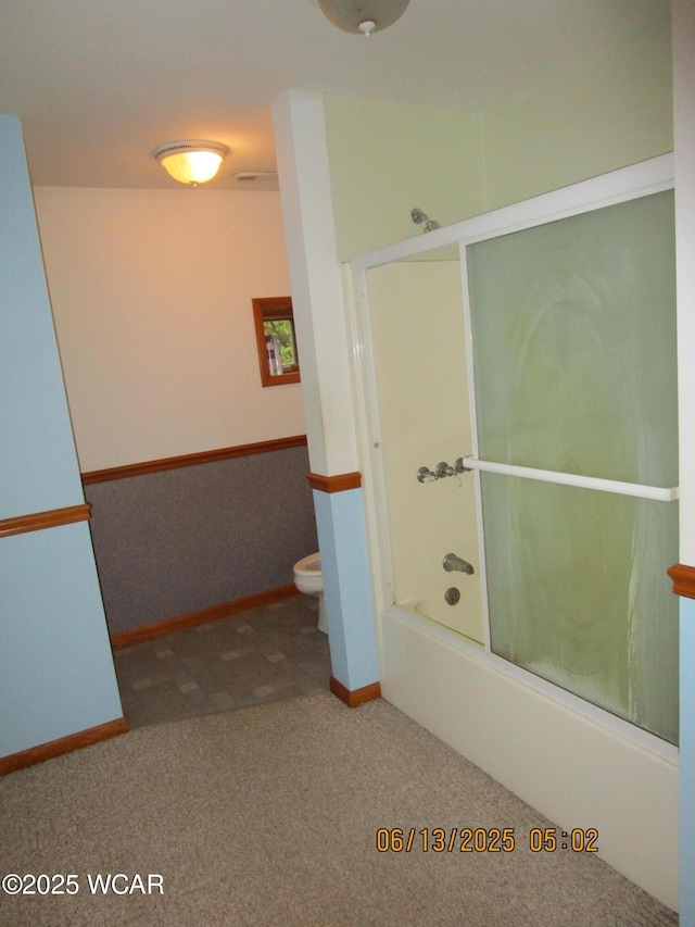 16255 Elevator Rd, Street, Forest, OH 45843 - bathroom with toilet and enclosed tub / shower combo